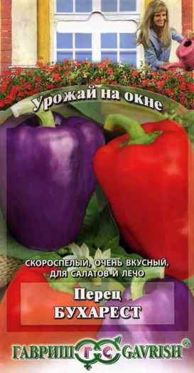 Перец сладкий «Бухарест» для подоконника